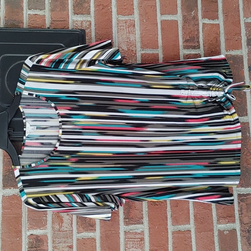 Cato Striped Short Sleeve Top Size M
